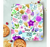 Izzy Floral IZ-7007 Ψηφιακή Ζυγαριά Κουζίνας 1gr/10kg Πολύχρωμη